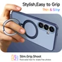 Shockproof Samsung Galaxy S24 FE 5G MagSafe Wireless Charging 360 Rotate Stand Case Cover Colour Ring S721