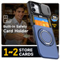 Shockproof iPhone 17 Card Holder 360 Rotate Stand Case Cover Apple