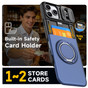 Shockproof iPhone 17 Pro Card Holder 360 Rotate Stand Case Cover Apple 17Pro