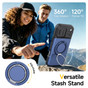 Shockproof iPhone 17 Pro Max Card Holder 360 Rotate Stand Case Cover Apple ProMax
