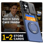 Shockproof Samsung Galaxy S25 Ultra 5G Card Holder 360 Rotate Stand Case Cover S938