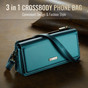 CaseMe Universal Phone Wallet Case Large Capacity Bag w/ 8 Card Slots & Shoulder Wrist Straps Me30 Max
