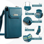 CaseMe Universal Phone Wallet Case Large Capacity Bag w/ 10 Card Slots & Shoulder Wrist Straps Me40