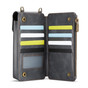 CaseMe Universal Phone Wallet Case Large Capacity Bag w/ 10 Card Slots & Shoulder Wrist Straps Me40