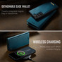 CaseMe Samsung Galaxy S21 FE 5G Detachable MagSafe Wireless Charging Folio Case Cover S21FE G990