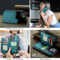 CaseMe Shockproof iPhone 16 Pro Max Wallet Case Cover Back Flip Apple ProMax