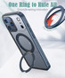 iPhone 18 Pro Max Frosted Back MagSafe Wireless Charging 360 Rotate Ring Stand Case Cover Apple ProMax