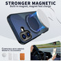 Heavy Duty iPhone 17 MagSafe Wireless Charging 360 Rotate Ring Stand 2-Layer Case Cover Apple