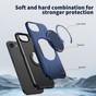 Heavy Duty iPhone 16e MagSafe Wireless Charging 360 Rotate Ring Stand 2-Layer Case Cover Apple iPhone16e