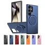 Heavy Duty Samsung Galaxy S22 Ultra 5G MagSafe Wireless Charging 360 Rotate Ring Stand 2-Layer Case Cover S908