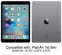 Compatible model: iPad Air 1st Gen (2013). (1)