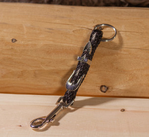 Key Chain Horse Hair, Black Tan