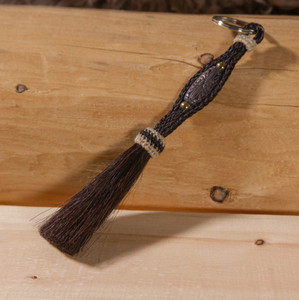 Horse Hair Key Chain Bead, Black