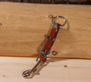 Key Chain Leather Buckle, Brown