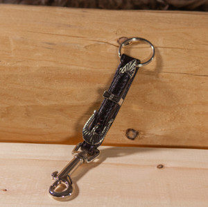 Key Chain Leather with Buckle Black