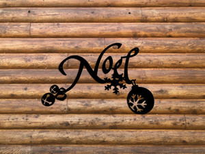 Noel and Ornament Metal Wall Art