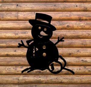 Snowman Metal Wall Art