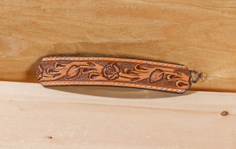 Leather Barrette - Natural