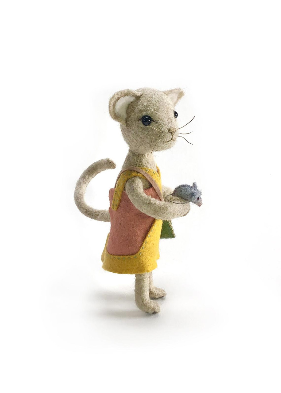 Sewing Set - Small Model No. 2 Girl Playing with Cat