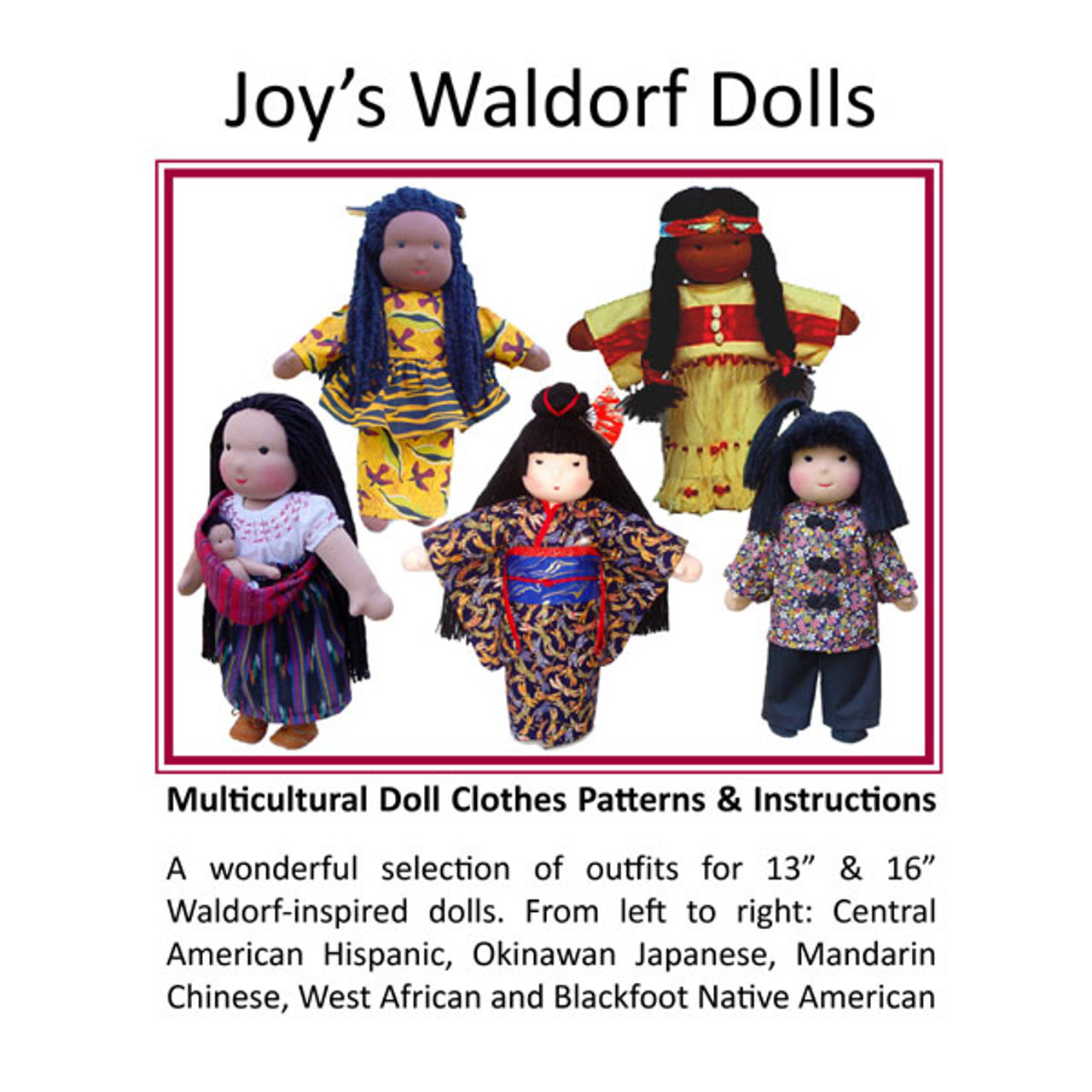 Multicultural Doll Clothes Patterns For 13 16 Dolls Joy S