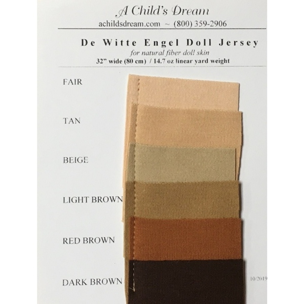 De Witte Engel Doll Jersey  Waldorf Doll Skin Fabric - A Child's Dream