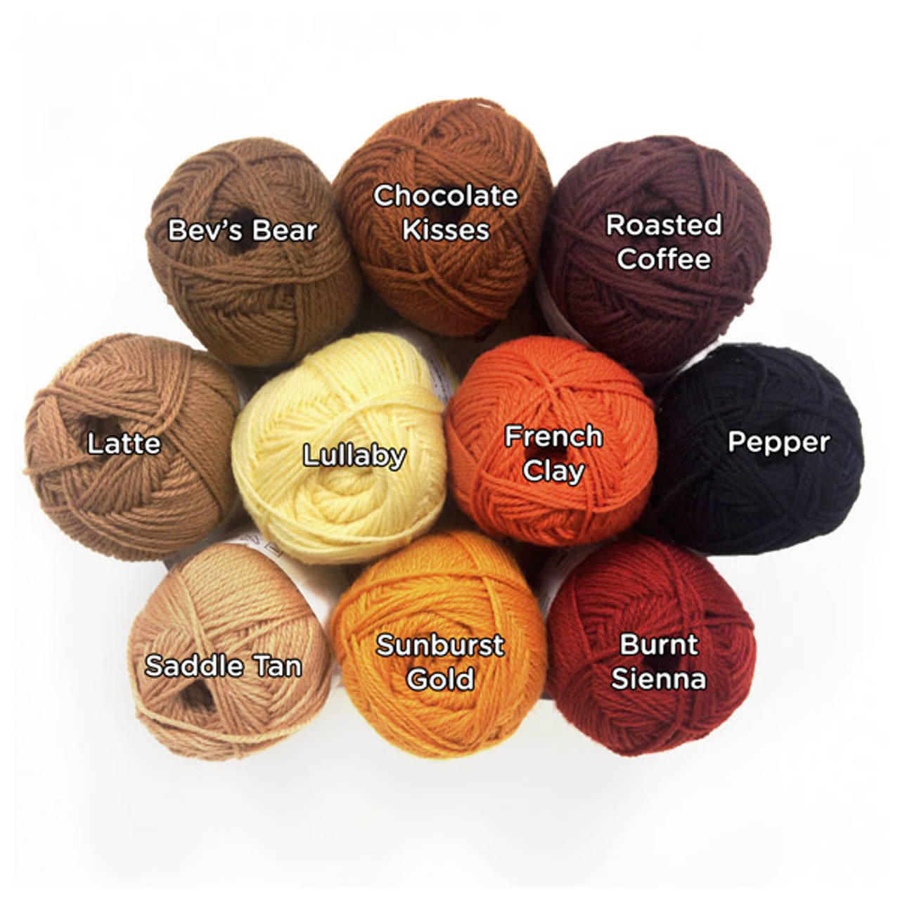 Nature Spun Wool Yarn - Hair + Skin Colors - SPORT + WORSTED Weights, Brown Sheep