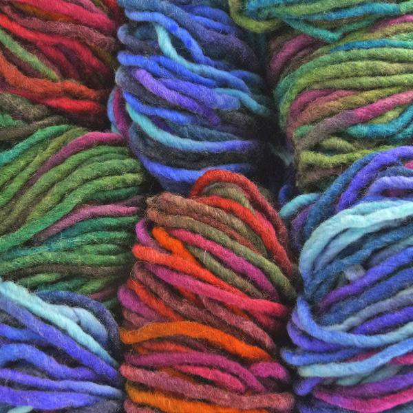 Handpaint Burly Spun Wool Yarn Strawberry Patch A Child's Dream