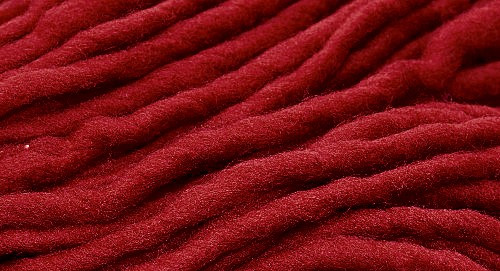 Burly Spun Wool Yarn - Ruby Red