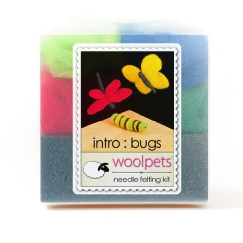 Needle Felting Kit STARTER with Foam Pad - Bugs
