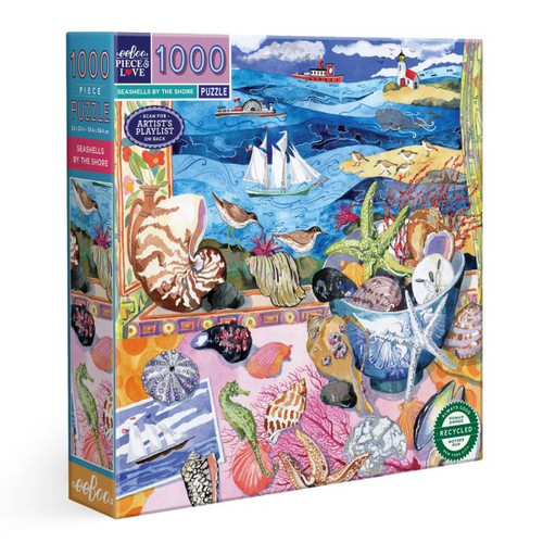 Puzzle - Seashells by the Shore 1000 Pieces Puzzle - Seashells by the Shore 1000 Pieces
