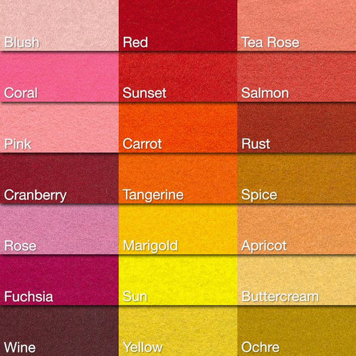 Warm Color Chart