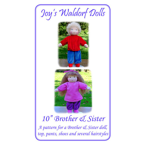 10" Brother and Sister Doll Pattern