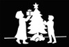 Stencil Christmas Tree Family