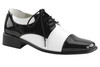 Shoe Oxford Bk And Wt Men Sm