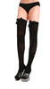 Stockings Thi Hi W/bow Bk/bk