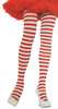 Tights Striped Plus Red/white