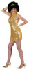 Disco Dress Gold Adult Small