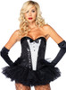 Tuxedo Corset Seq Adult Blk Wh