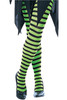 Green Black Strip Tights Child Med