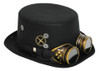 Steampunk Hat Black W/goggles