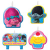 Trolls Birthday Candle Set 4pk