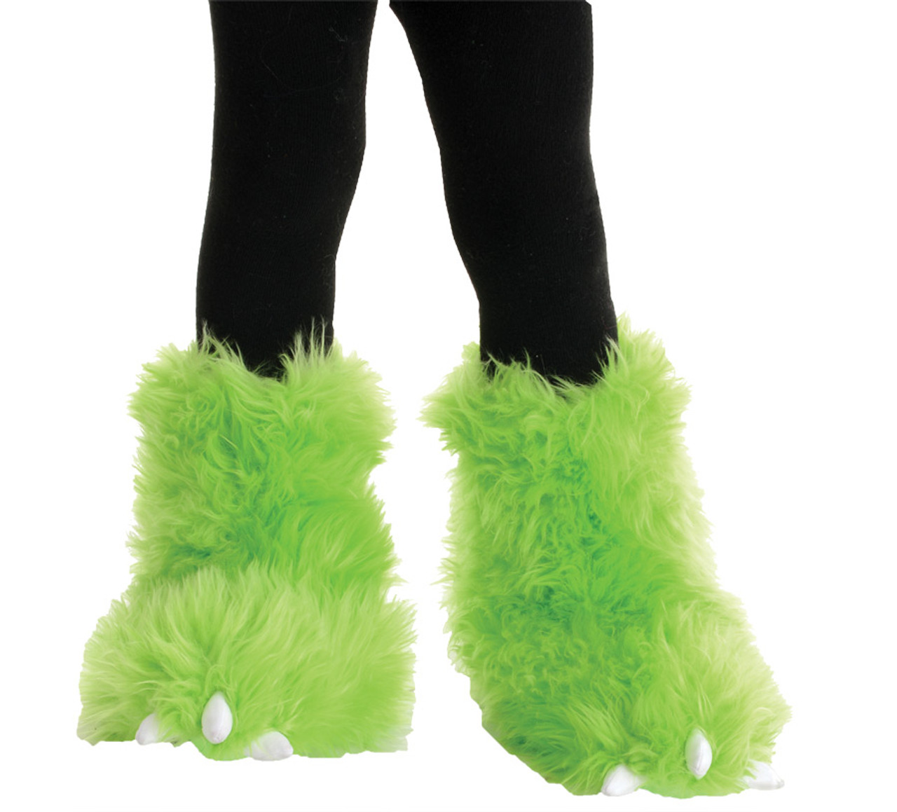 Green fuzzy store boots