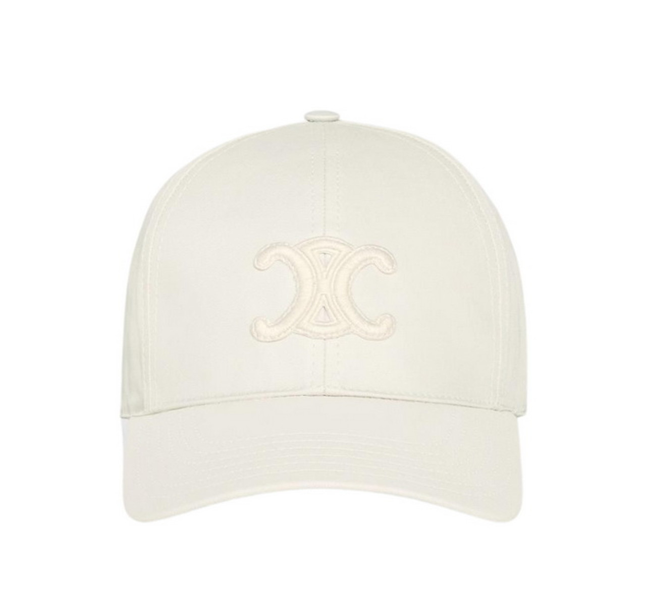 CELINE Triomphe baseball cap ecru