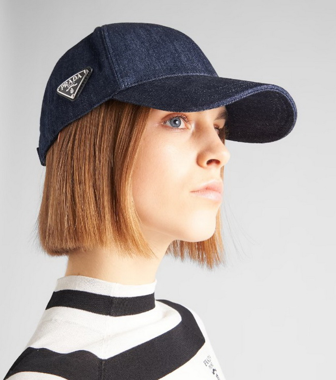 Prada Denim Baseball Cap Men's Hat