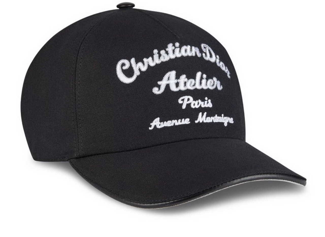 Christian Dior Atelier Logo Embroidered Baseball Cap Black