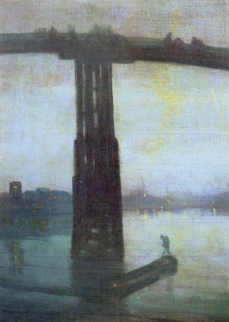 1872 1875 James Whistler Nocturne en bleu et or Le vieux pont de Battersea Ameri
