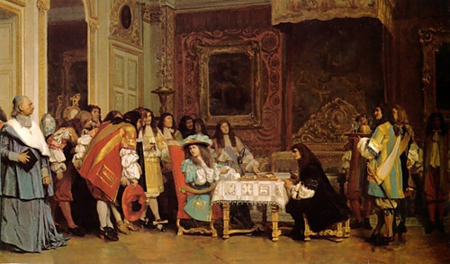 Louis_XIV_and_Moliere Art Gallery Poster Canvas Print Wall Decoration A0 A1 A2 A