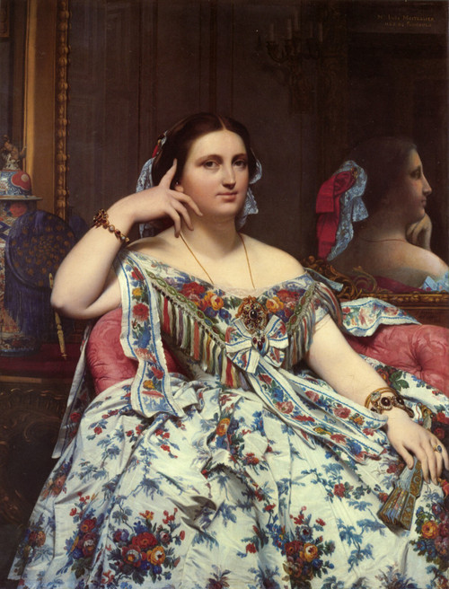 Madame_Paul_Sigisbert_Moitessier_Seated Poster Canvas Print Art Painting Decor R