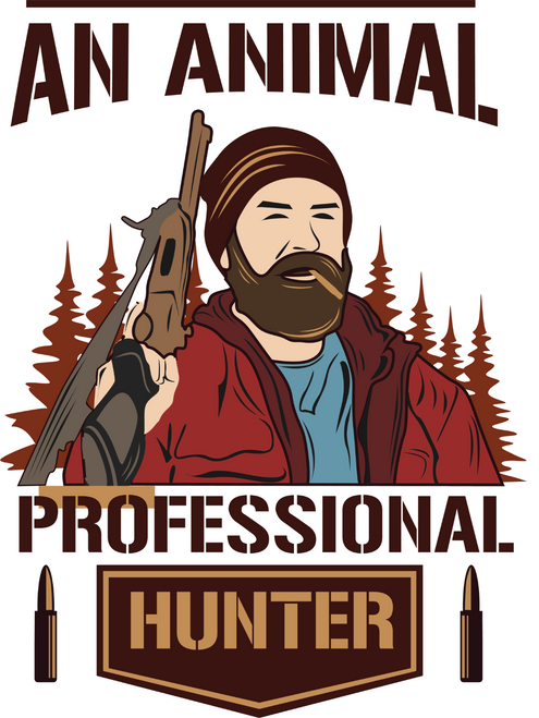 An Animal Professional Hunter Fun Gift Poster Canvas Print A0 A1 A2 A3 A4 A5 A6