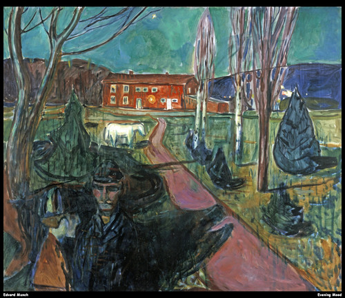 edvard-munch--evening-mood_13836264663_o(1) Poster Canvas Print Art Painting Dec